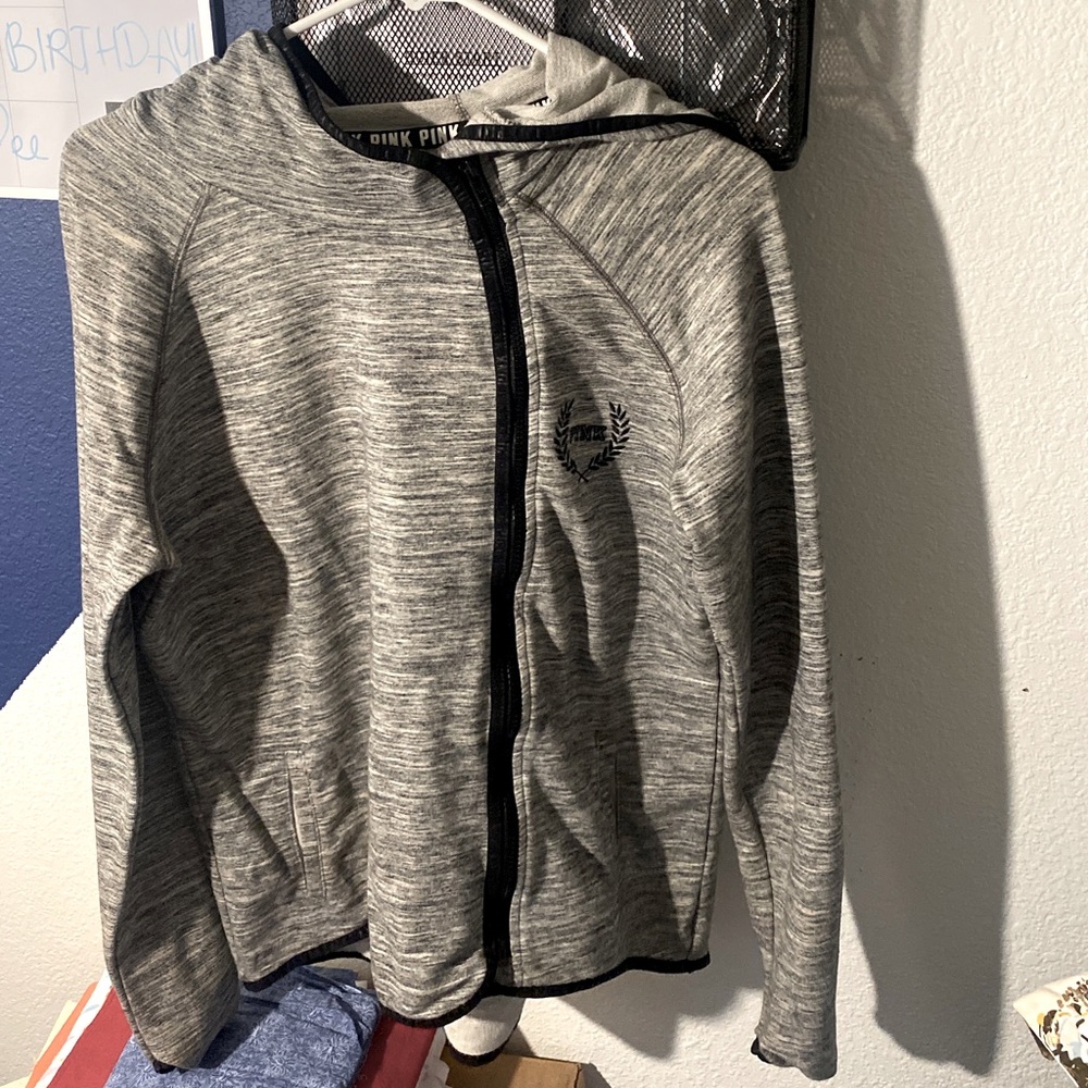 PINK Victoria's secret Crossover ZipUp, grey